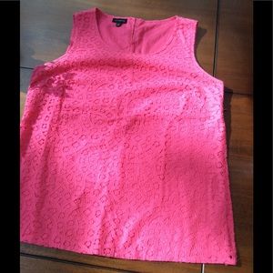 TALBOTS Pink Lace Sleeveless Top Size 4